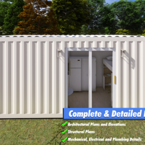 Shipping Container Minimalist Studio Plans