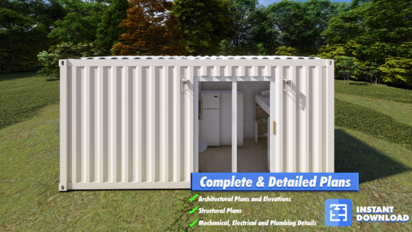 Shipping Container Minimalist Studio Plans