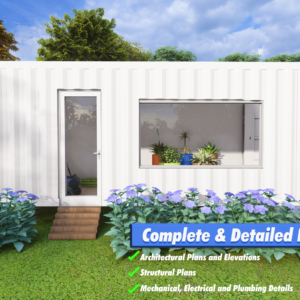 20ft x 8ft High Cube Shipping Container: Garden Workshop & Storage Shed Plans