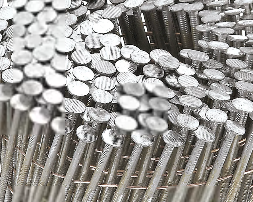 8D 2-1/2" Galvanized Ring Shank Coil Nail 4500