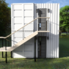 Duplex 20ft x 8ft Shipping Container Design