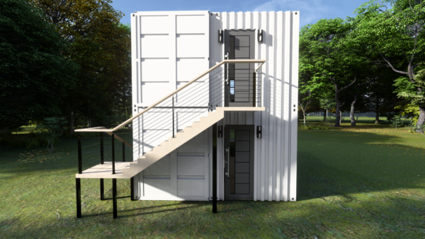 Duplex 20ft x 8ft Shipping Container Design