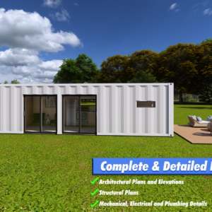 Off-Grid 40ft High Cube Shipping Container Cabin Plans