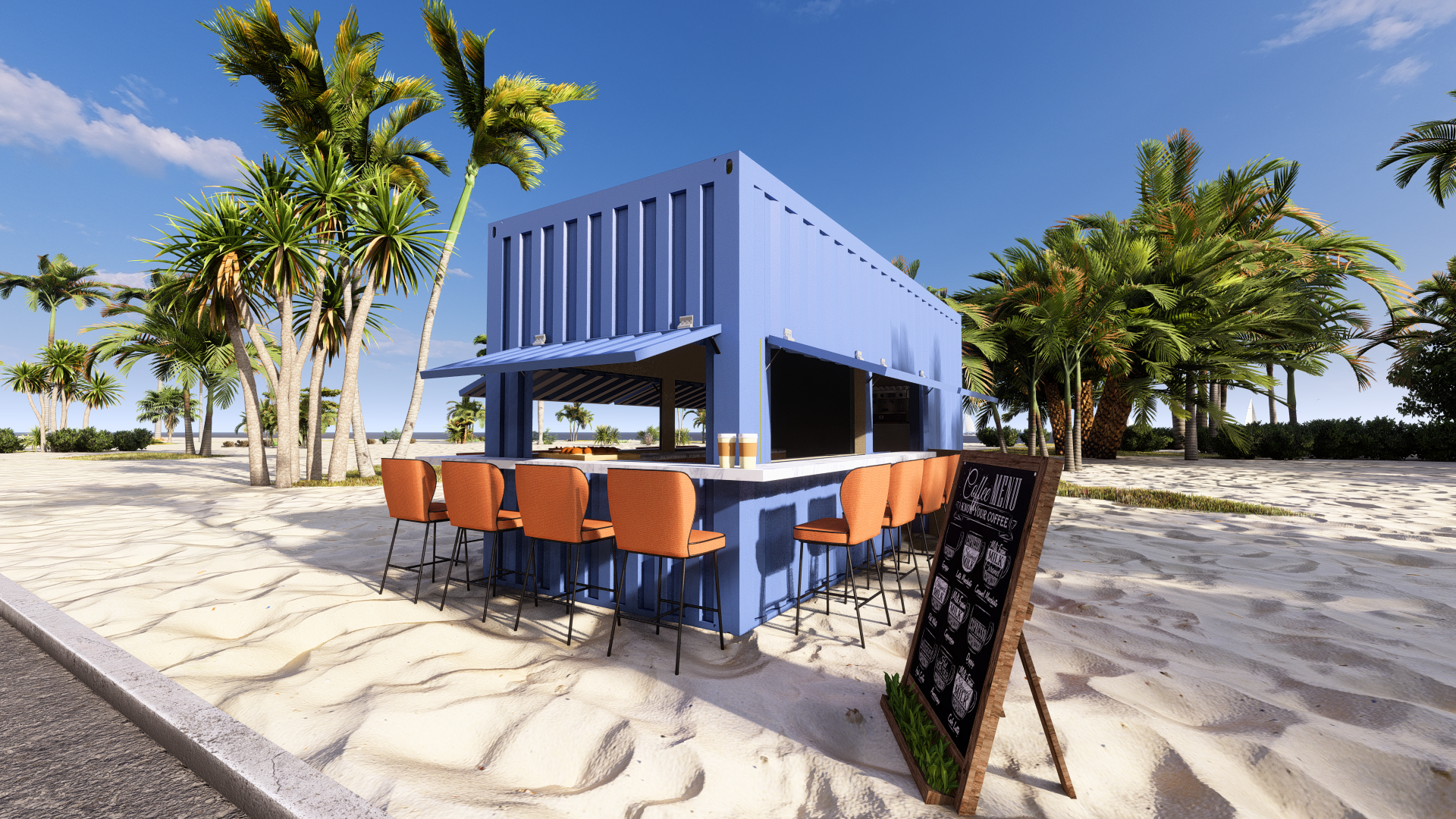 Oasis Shipping Container Bar