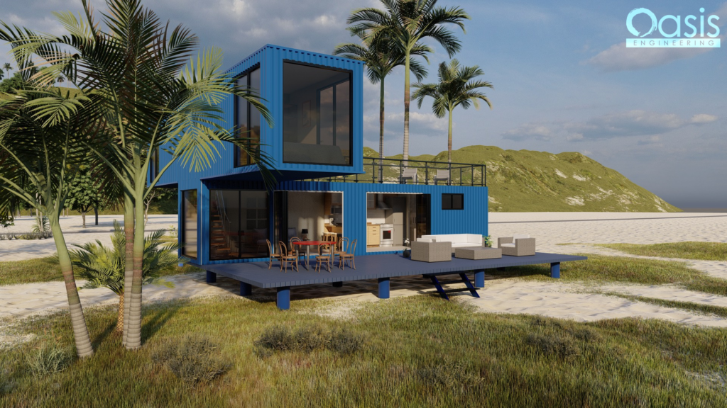 Modern 2 Story Shipping Container Home
