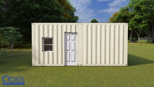 40ft Double Container Home Plans – Spacious One Bedroom Studio with Luxury Bathroom – DIY Modern Minimalist Living – Digital Blueprints