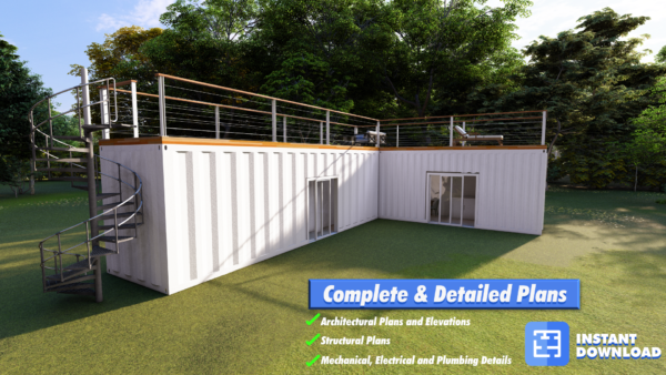 Premium Pre-Engineered 480sqft Shipping Container Home Plans