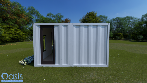 40ft Double Container Home Plans Rear