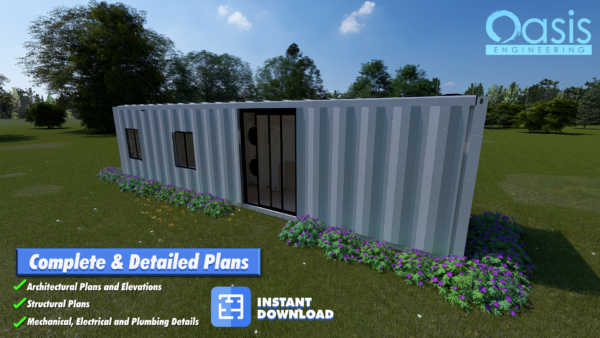 40ft High Cube Container Home Plans